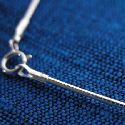 Sterling silver memory wire omega necklace