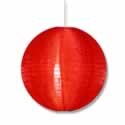 Pure Red Hanging Asian Lantern in 16" diameter