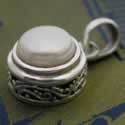 Wholesale Sterling Silver Jali Style Pendant With Coin Pearl