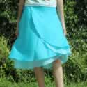 Double layer wrap cotton skirt.