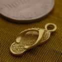 Wholesale gold vermeil finding: gold vermeil sandal charm