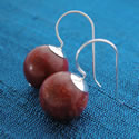 Wholesale sterling silver and coral earring.