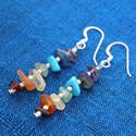 Chakra earrings in sterling silver.
