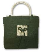 Rattan square purse