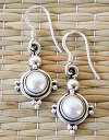 Classy pearl dangle wholesale sterling silver earring