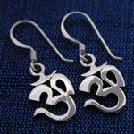 Sterling Om Earrings