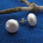 pearl and silver earrings