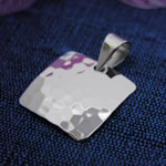 Hammered Square Pendant