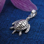 Movable Turtle Silver Pendant