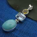 3-Stone Turquoise Pendant