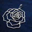 Graphic Flower Outline Pendant