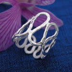 Hammered Snake Ring